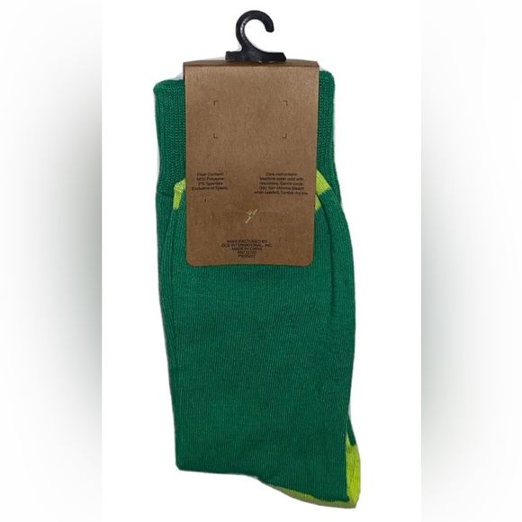 Kiss Me I’m Irish Crew Socks 1 Pair Men 6-12 Green White w Clover ☘️ Vintage Red - Picture 2 of 9